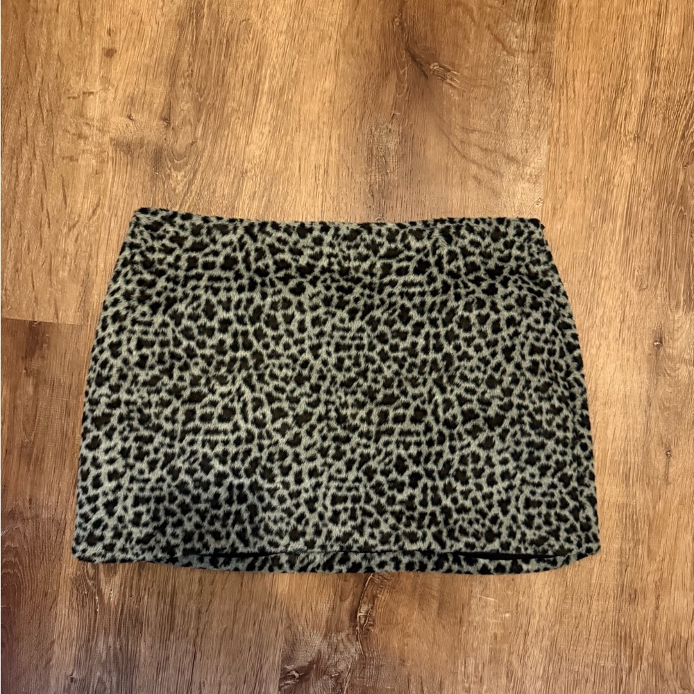Leopard Print Mini Skirt